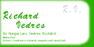 richard vedres business card